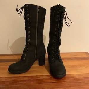 Timberland Glancy 10-inch lack up Black boots